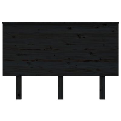 vidaXL Cabecero de cama madera maciza de pino negro 124x6x82,5 cm