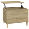 vidaXL Mesa de centro madera contrachapada roble Sonoma 60x44,5x45 cm