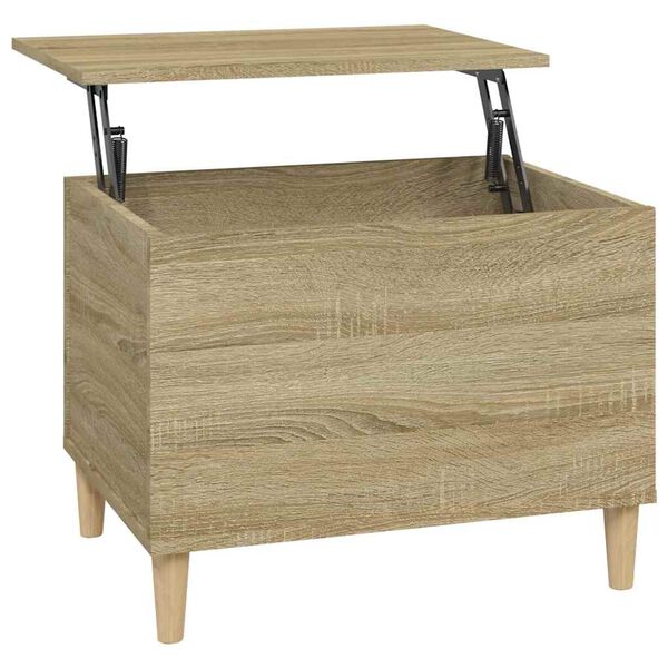 vidaXL Mesa de centro madera contrachapada roble Sonoma 60x44,5x45 cm