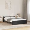 vidaXL Estructura de cama sin colch&oacute;n madera maciza negro 120x190 cm