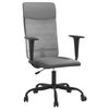 vidaXL Silla de oficina altura ajustable tela malla y cuero PE gris