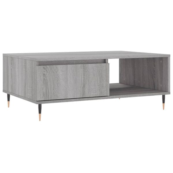 vidaXL Mesa de centro madera de ingenier&iacute;a gris Sonoma 90x60x35 cm
