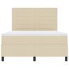 vidaXL Cama tipo Box Spring con colch&oacute;n Crema 140 x 200 cm tela