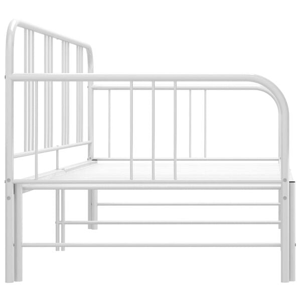 vidaXL Sof&aacute; cama extra&iacute;ble sin colch&oacute;n metal blanco 90x200cm