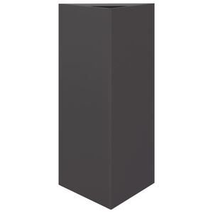 vidaXL Jardinera triangular acero negro 40x34,5x75 cm