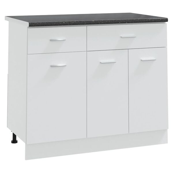 vidaXL Encimera de cocina madera ingenier&iacute;a negra textura de granito