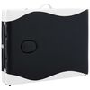 vidaXL Camilla de masaje plegable 3 zonas madera negro y blanco