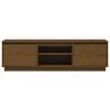vidaXL Mueble de TV madera maciza de pino marrón miel 140x35x40 cm