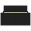 vidaXL Estructura de cama sin colch&oacute;n roble negro 90x200 cm