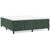 vidaXL Estructura Estructura de cama con somier terciopelo verde oscuro 160x200 cm