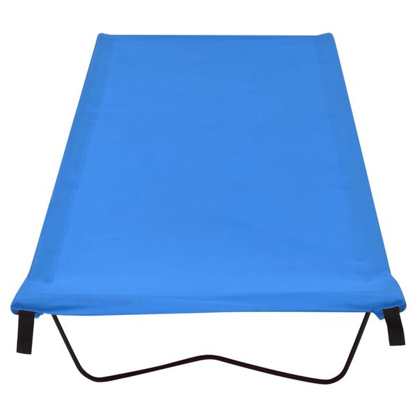 vidaXL Camas de camping 2 uds tela Oxford y acero azul 180x60x19 cm