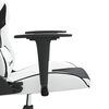 vidaXL Silla gaming cuero sint&eacute;tico blanco y negro