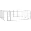 vidaXL Perrera de exterior de acero galvanizado 24,2 m&sup2;