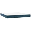 vidaXL Cama box spring con colch&oacute;n terciopelo azul oscuro 180x200 cm