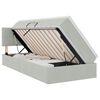 vidaXL Cama con almacenamiento Gris Claro 90 x 190 cm Terciopelo