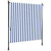 vidaXL Persiana enrollable exterior tela acero azul blanco 200x270 cm