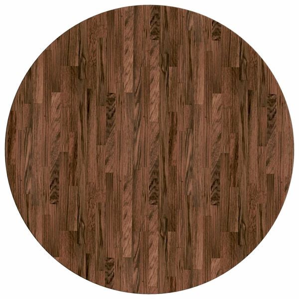 vidaXL Encimera Marr&oacute;n Oscuro &Oslash; 90 x 4 cm Madera de Roble S&oacute;lido
