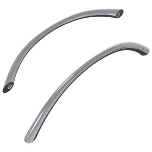 vidaXL Mango 2 pcs Plateado 107 x 3.6 x 23 mm Acero inoxidable