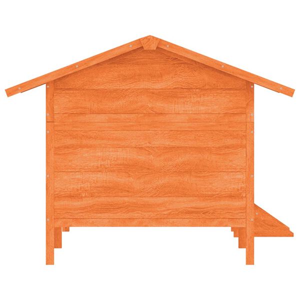 vidaXL Caseta para perros madera maciza de pino marrón 159x120x88,5 cm
