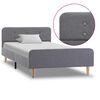 vidaXL Estructura de cama de tela gris claro 100x200 cm