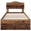 vidaXL Estructura de cama con cabecera Madera vieja 100 x 200 cm