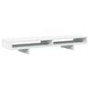 vidaXL Soporte de monitor madera maciza de pino blanco 100x27x15 cm