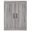 vidaXL Aparador alto madera contrachapada gris sonoma 69,5x34x180 cm
