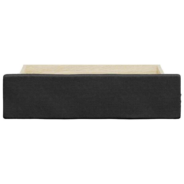 vidaXL Cajones de cama 2 uds madera ingenier&iacute;a y cuero sint&eacute;tico negro