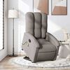 vidaXL Sill&oacute;n reclinable de masaje elevable tela gris taup&eacute;