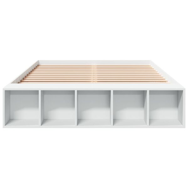 vidaXL Estructura de cama madera de ingeniería blanca 120x190 cm