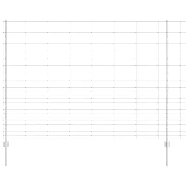 vidaXL Valla con Poste Plateado 1,6 x 25 m Acero