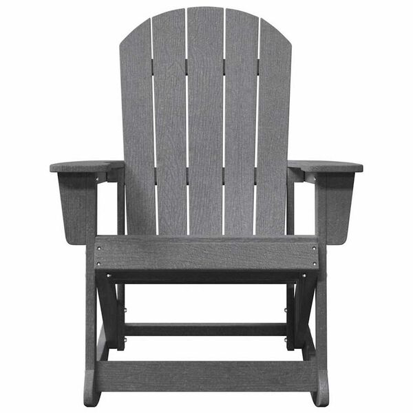 vidaXL Silla mecedora Adirondack Gris Claro 92 x 73.5 x 92 cm HDPE