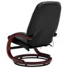 vidaXL Sillón de masaje con reposapiés cuero sintético negro