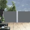vidaXL Toldo lateral retr&aacute;ctil para patio gris antracita 140x1200 cm