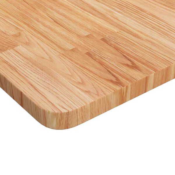 vidaXL Tablero de mesa cuadrada madera roble marr&oacute;n claro 70x70x2,5 cm