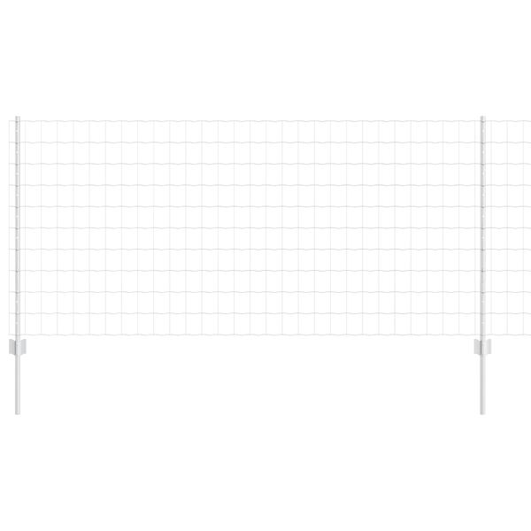 vidaXL Valla con Poste Plateado 1 x 25 m Acero