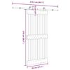 vidaXL Puerta corredera con herrajes madera maciza de pino 95x210 cm