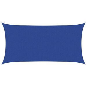 vidaXL Toldo de vela rectangular HDPE azul 2,5x5 m