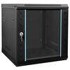 vidaXL Armario de red con almacenamiento Negro 53 x 60 x 60 cm Acero