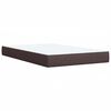 vidaXL Cama box spring con colch&oacute;n tela marr&oacute;n oscuro 120x200 cm