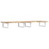 vidaXL Estante de lavabo de pared acero y madera maciza de acacia