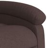 vidaXL Sill&oacute;n reclinable elevable tela marr&oacute;n oscuro