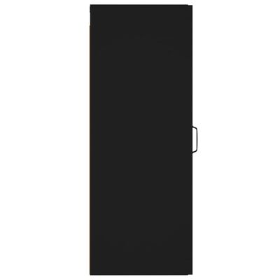 vidaXL Armario de pared madera de ingeniería negro 34,5x34x90 cm