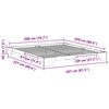 vidaXL Estructura de cama 200 x 220 cm Madera de pino macizo