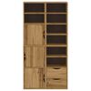 vidaXL Armarios auxiliares 4 uds "ODDA" 40x24x79 cm Madera maciza pino