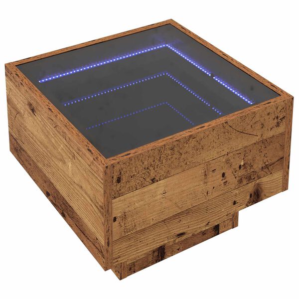 vidaXL Mesa de Caf&eacute; Madera vieja 40 x 40 x 30 cm Madera de ingenier&iacute;a