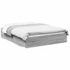 vidaXL Cama con cajones madera ingenier&iacute;a gris Sonoma 120x190 cm