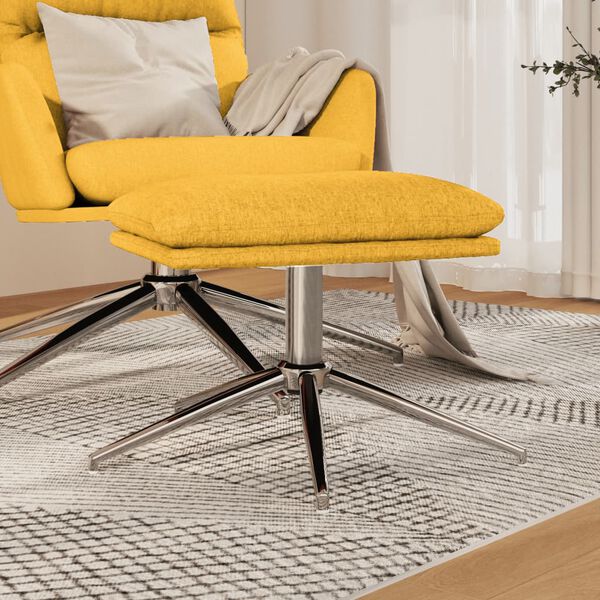 vidaXL Reposapi&eacute;s de tela amarillo mostaza 60x60x35 cm