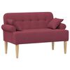 vidaXL Sof&aacute; amoroso con botones acolchados Rojo vino 120 x 65 x 79 cm
