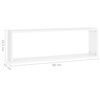 vidaXL Estantes cubo de pared 2 uds contrachapado blanco 80x15x26,5 cm